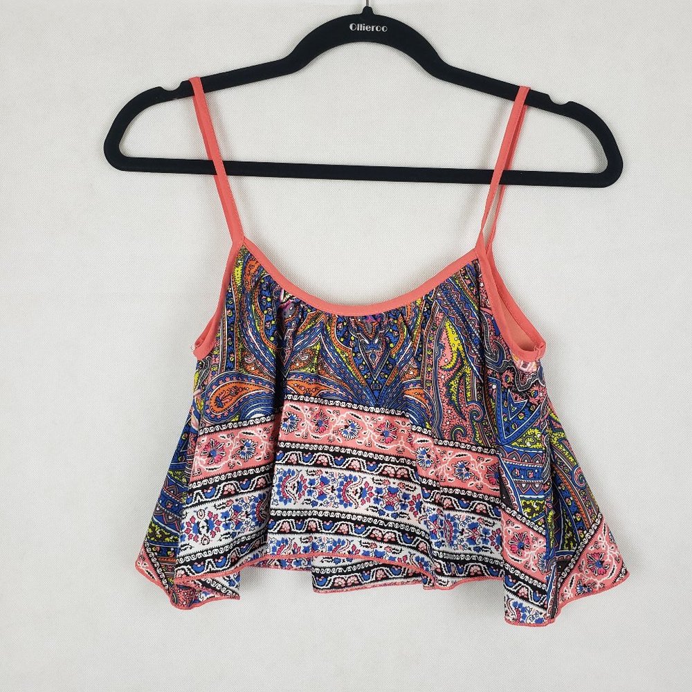 Paisley print crop top